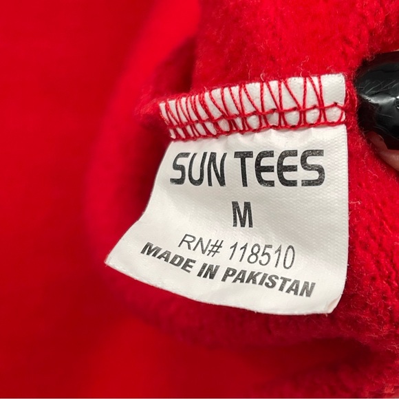 Paperjunkie Varsity Letterman Jacket Men Medium White Red Unisex - Picture 10 of 13